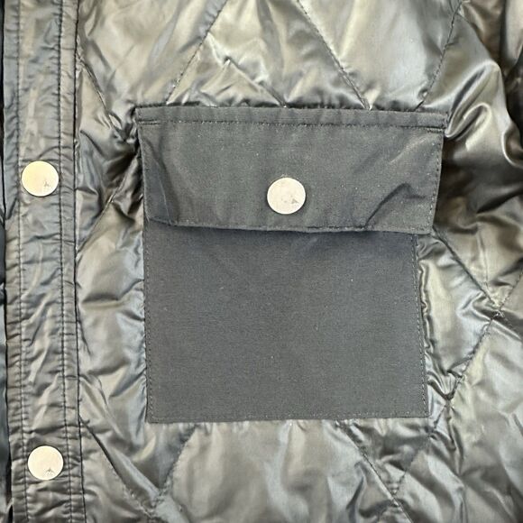 BURTON DRYRIDE ~ MENS Large ~ BLACK DOWN QUILTED BUTTON UP JACKET COAT - Picture 2 of 6